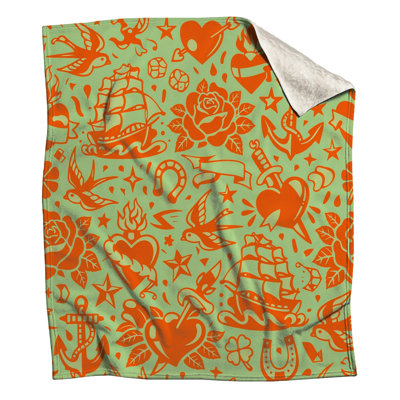 Sailor Tattoo Motif Blankets