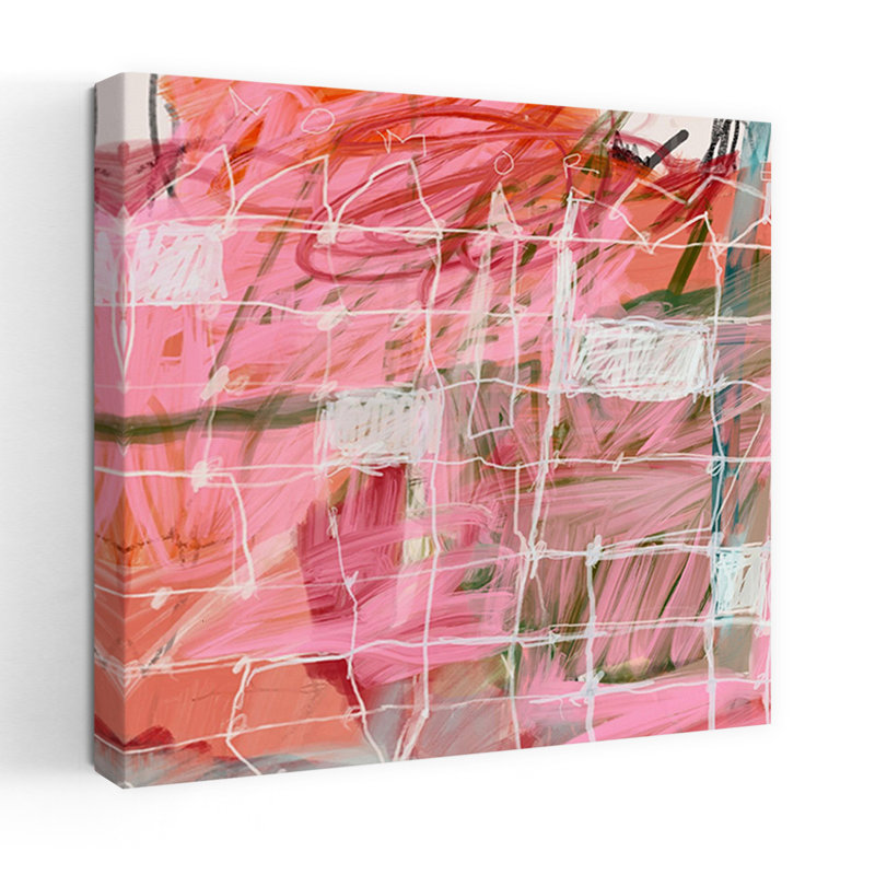 «Compléter la phrase», art contemporain abstrait, H 18 po x l 18 po