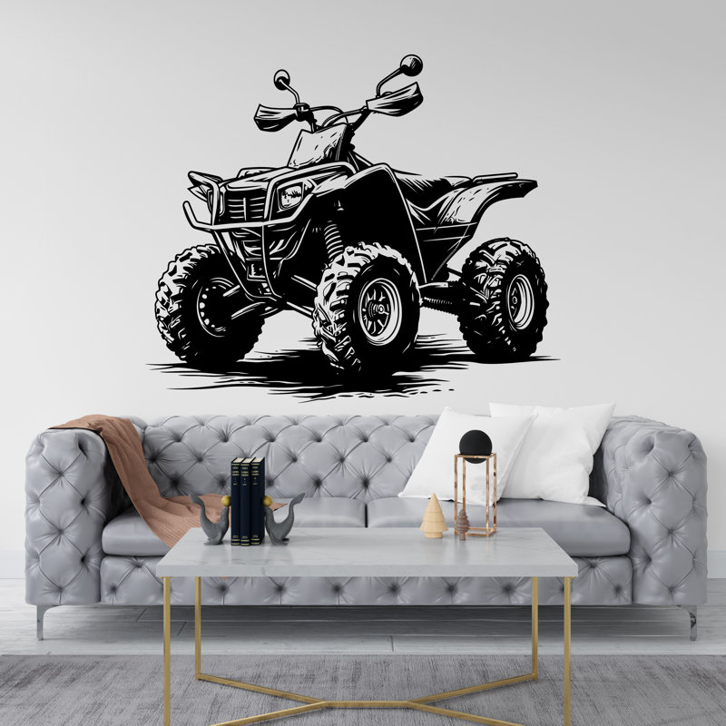 Décalcomanie murale pour quad, autocollant pour coureur de quad, décoration murale pour quad, autocollant pour coureur de quad, décoration murale quad