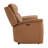 87.8'' Top Grain Camel Genuine Leather Power Reclining Sofa with Adjustable Headrest