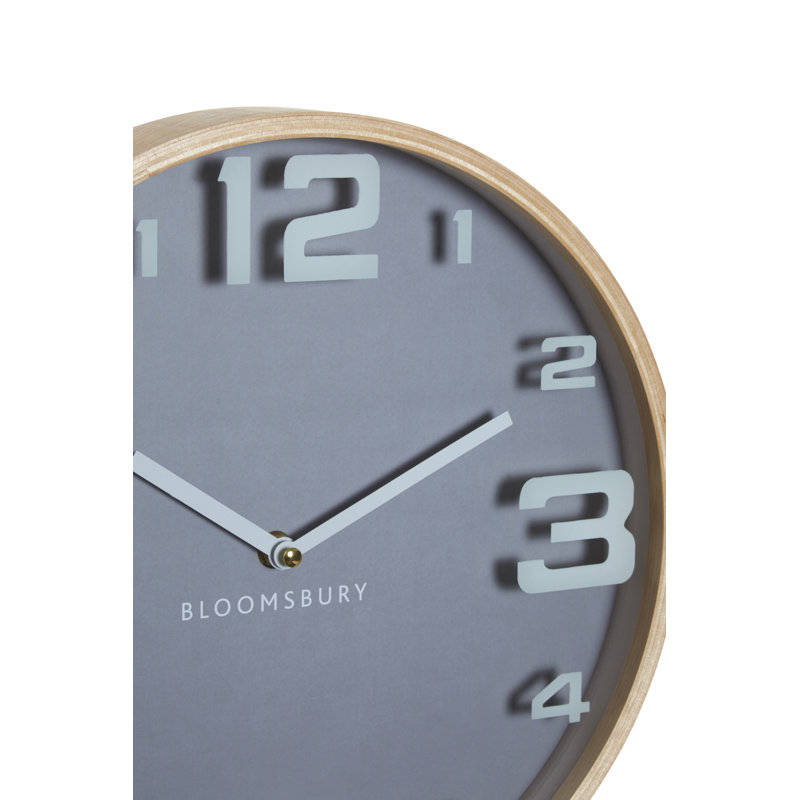 Athol Wood Wall Clock, Grey