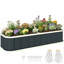 Outsunny Galvanised Raised Garden Bed with Gloves-1026510949