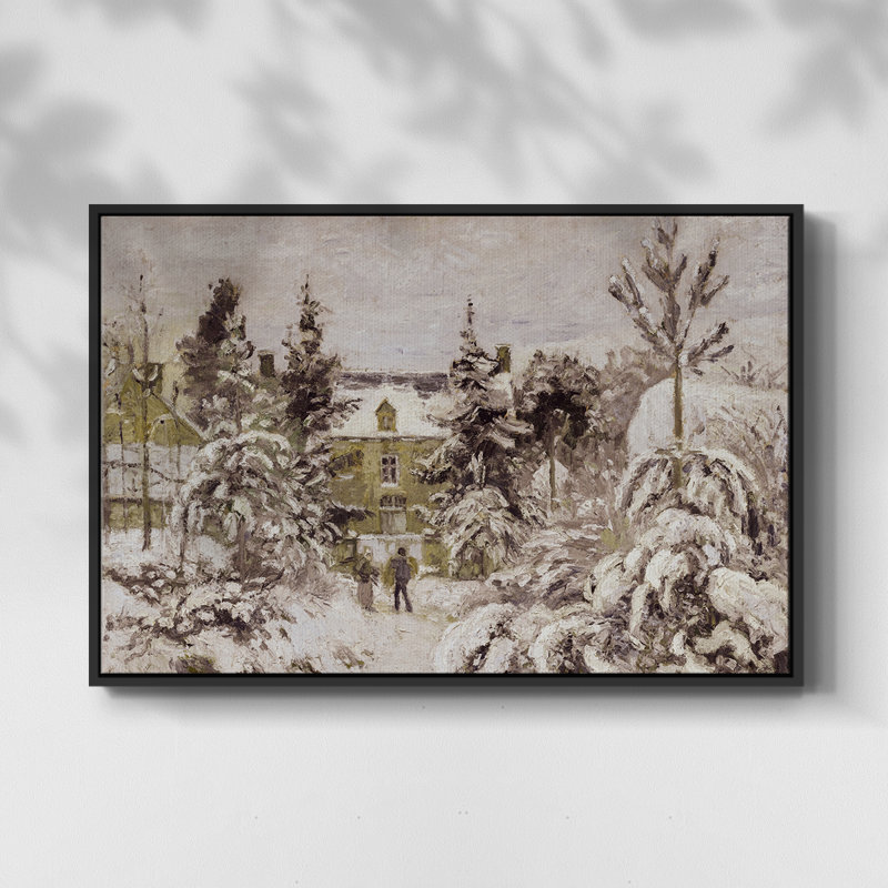 Paysage rétro - CVI, H 17 po x l 25 po x P 2 po, Toile avec cadre flottant noir