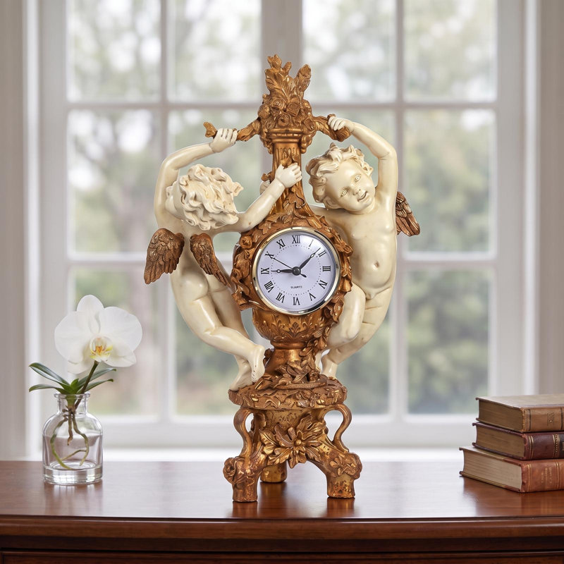 Cherub's Harvest Tabletop Clock
