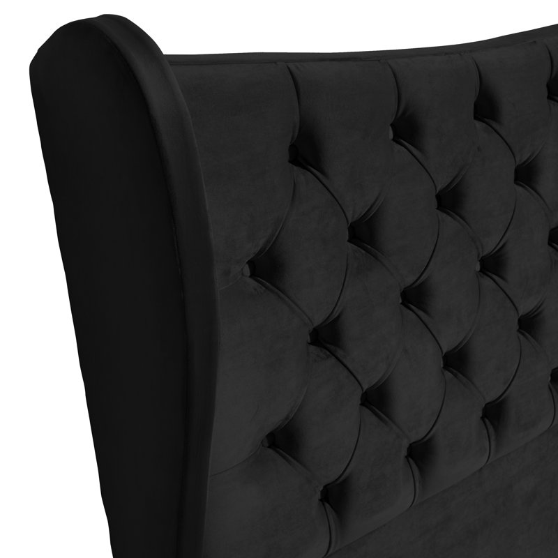 Carino Upholstered Headboard, Black, Super King (6')