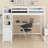 Loft Bed With Desk And Shelves,Drawers-1597874502