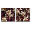 Royal Victorian Flourish Victorian Motif III - ensemble de 2 collages floraux carrés-101854588-101854587