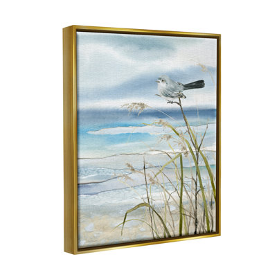 Oiseau et plage abstraite par Carol Robinson