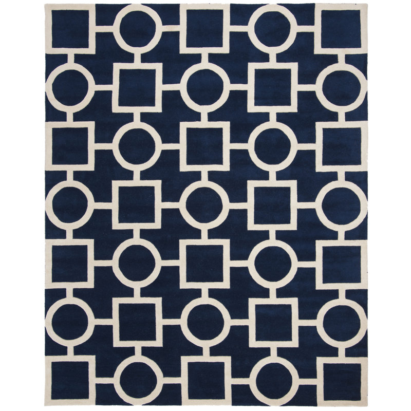 Teresita Hand Tufted Wool Geometric Rug, Rectangle 8' x 10'