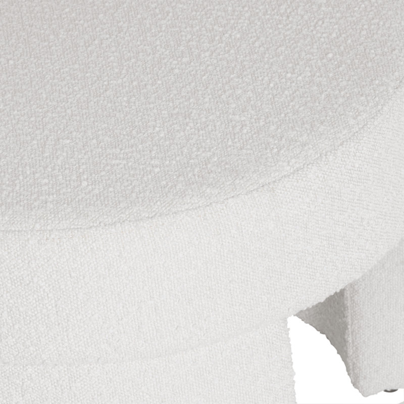 Jaymani Upholstered Ottoman, Cream Boucle