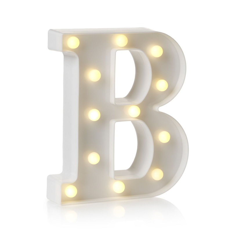 Klehm LED Alphabet Light Up Letters and Numbers, B