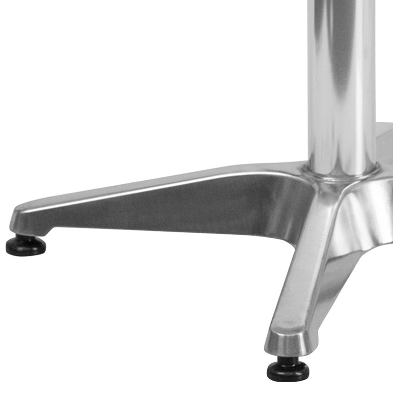 Round Aluminum Indoor-Outdoor Table with Base, 69.85cm W x 69.85cm D