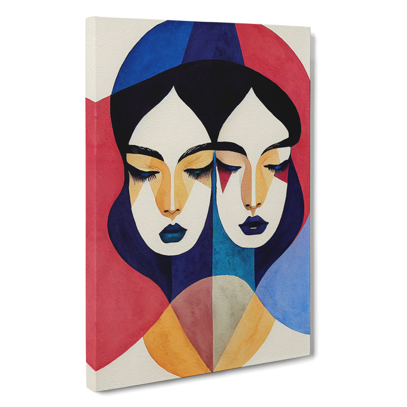 Woman Abstract Watercolour No.4 - Wrapped Canvas, 50cm H x 35cm W x 3cm D
