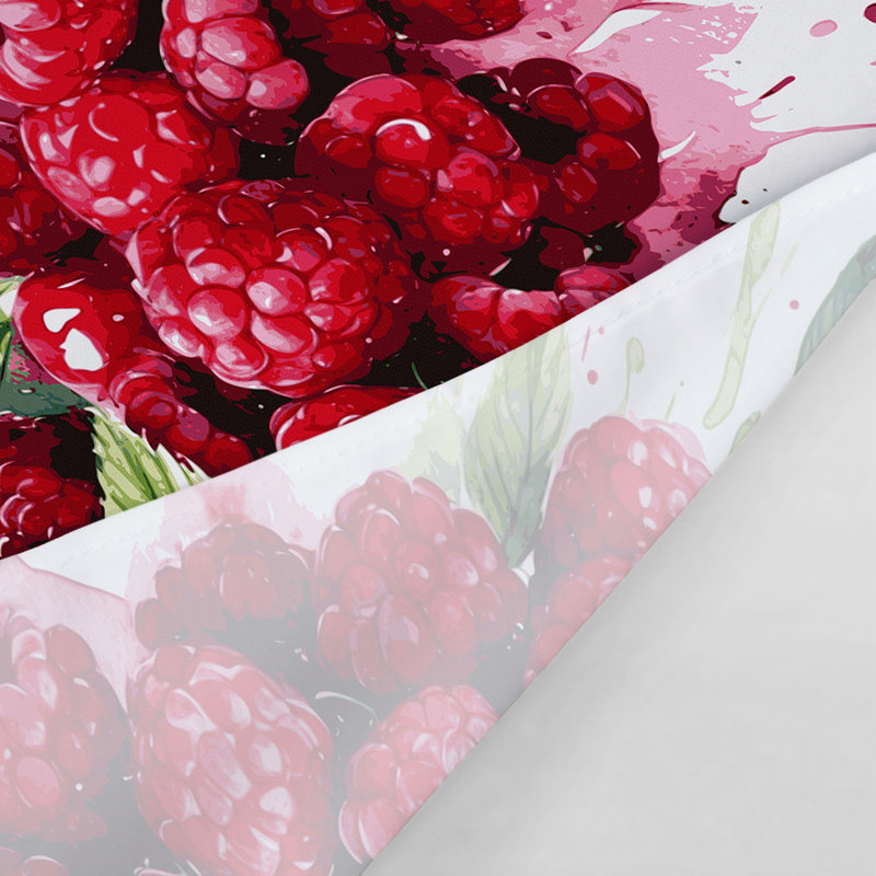 Tapisserie murale fruit framboise rouge, 68 po x 80 po
