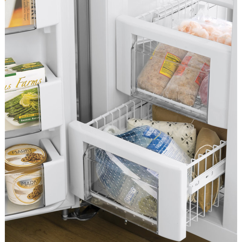 48" Stainless Steel Smart Side-by-Side Refrigerator with Ice Maker