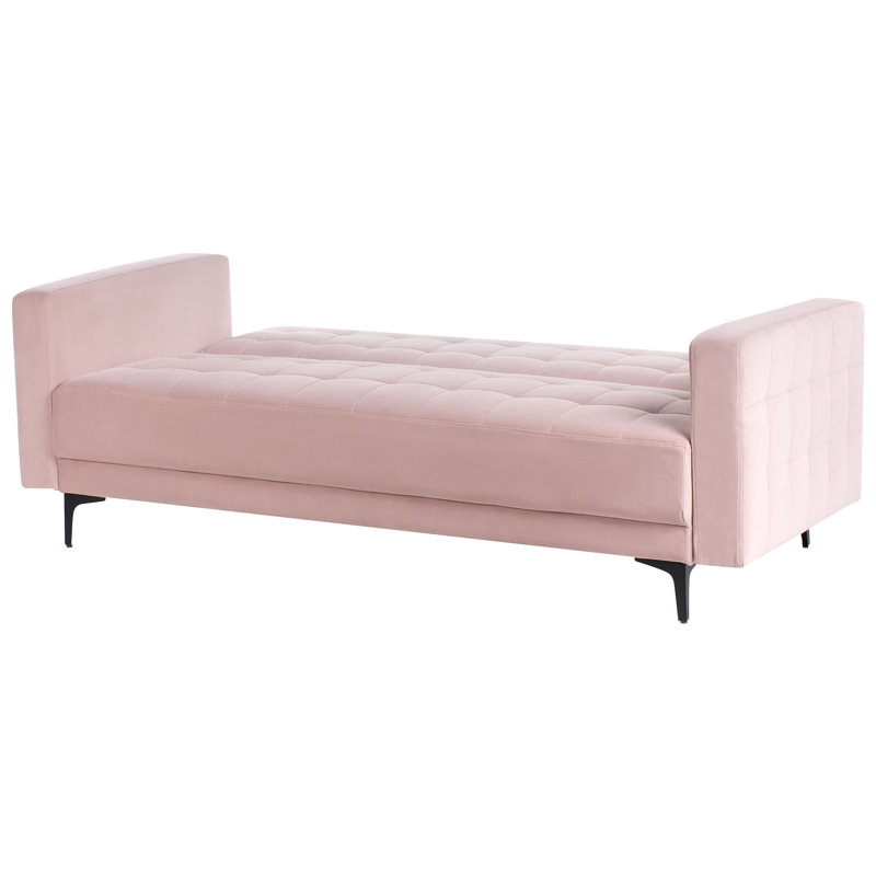 Chmura 3 Seater Velvet Sofa Bed, Pink