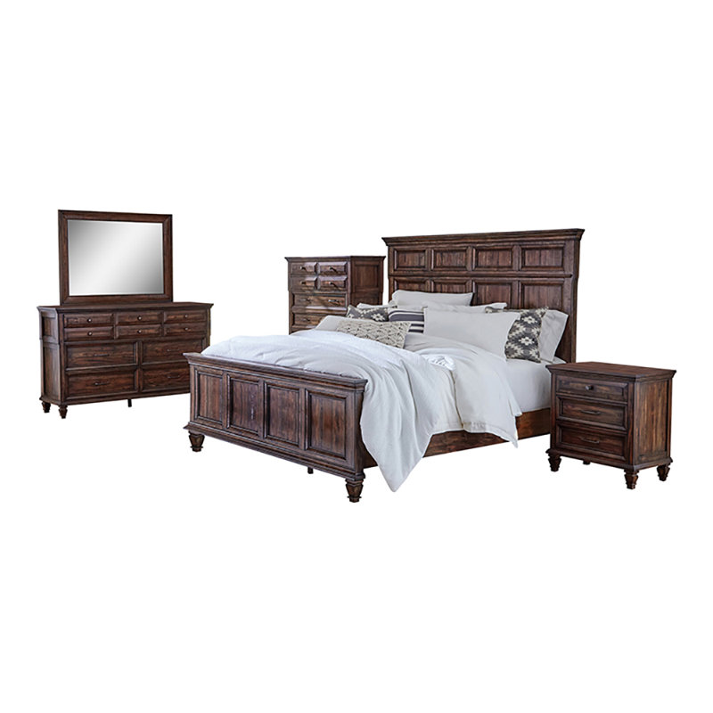 Ensemble de chambre à coucher 5 pièces Kionah, Très grand