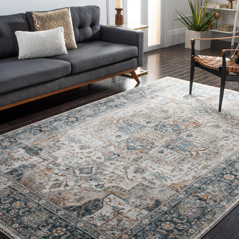 Tapis ivoire / bleu clair Dream 723, Rectangle 4 pi x 6 pi