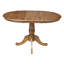 Table de salle à manger avec piédestal et à rallonge en bois massif Ingbert-27804509