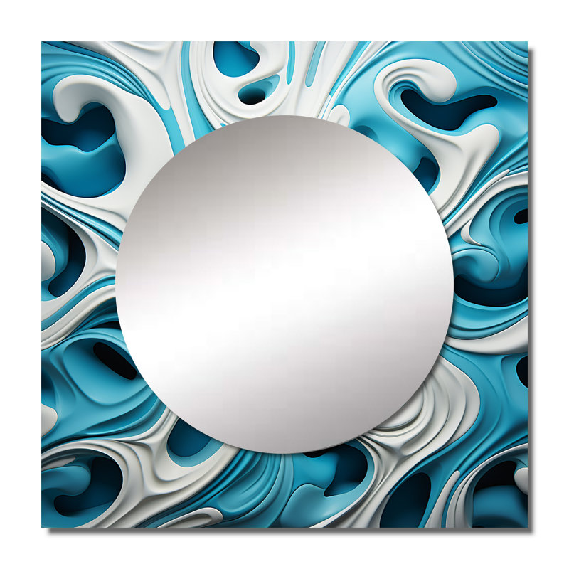 Eaubonne - Décoration murale abstraite à spirales carrées pour chambre à coucher, 29 po x 29 po