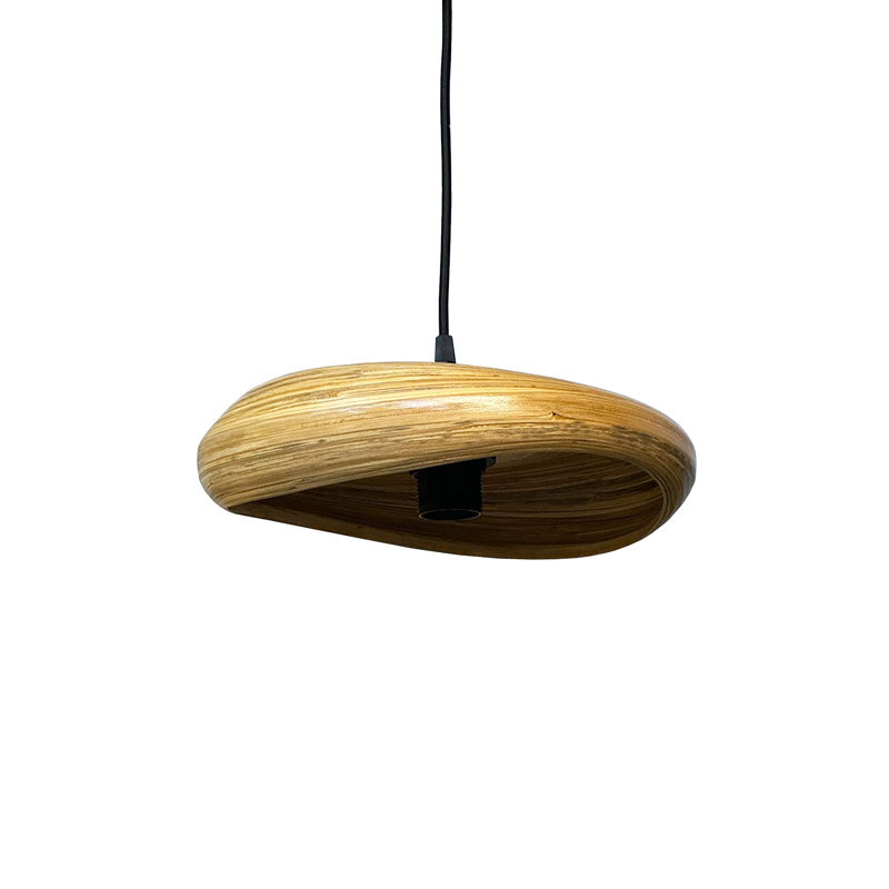 Jetcho 1 - Light Natural Dome Pendant, 4" H x 12" W x 12" D