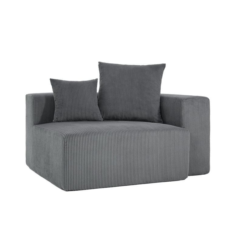 Upholstered Armchair, Grey