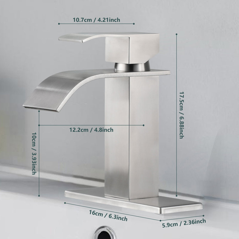 Single Hole Bathroom Faucet, Brushed Nickel