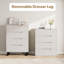 4 commodes pour la chambre à coucher, commode haute de 41,5 po, armoire à tiroirs verticale autoportante avec rangement, commode de rangement en bois pour garde-robe-2082583076