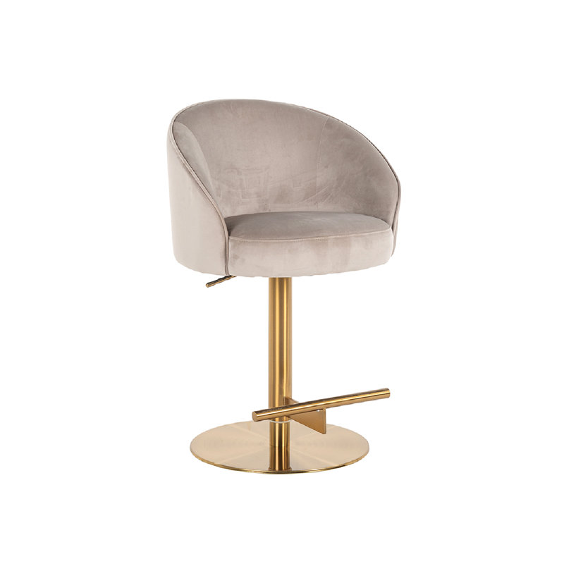 Zabi Swivel Adjustable Height Bar Stool, Brown