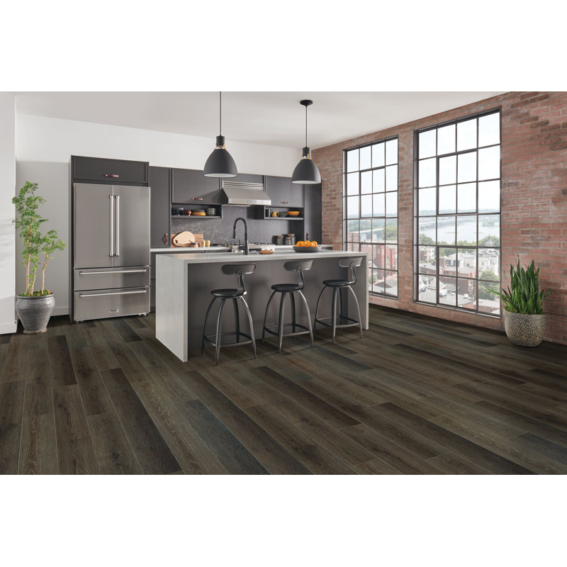 Lutea™ Zen 5mm Thick 7.1'' W x 60'' L Vinyl Plank, Harbor Brown