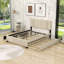 Grand lit plateforme tapissier en velours avec 2 tiroirs et lit gigogne simple TG-682644323