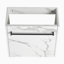 Meuble-lavabo mural flottant de 20 po avec lavabo en résine et porte d'armoire à fermeture en douceur