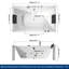Baignoire de trempage autoportante en acrylique avec coussin de bain 71 po Tidal-137457825