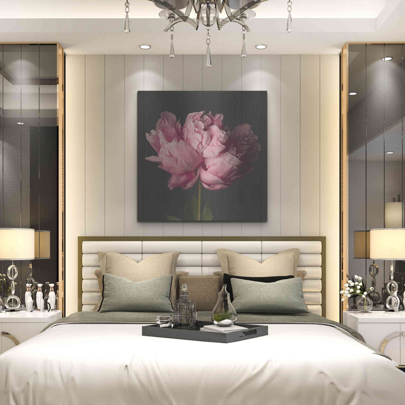 Art mural en métal Latitude Run® «Perfect Peony» par Leah McLean, H 36 po x l 36 po