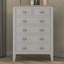 Table de chevet 6 tiroirs Bagley en gris