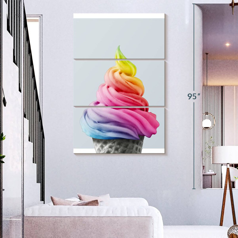 Yarlin Rainbow Ice Cream, 74" H x 48" W