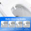 Toilette bidet intelligente, siège de toilette monobloc avec chasse et ouverture automatique, température réglable chauffée, séchage à l'eau tiède, télécommande, capteur pour couvercle automatique, options de lavage multiples comme l'arrière féminin