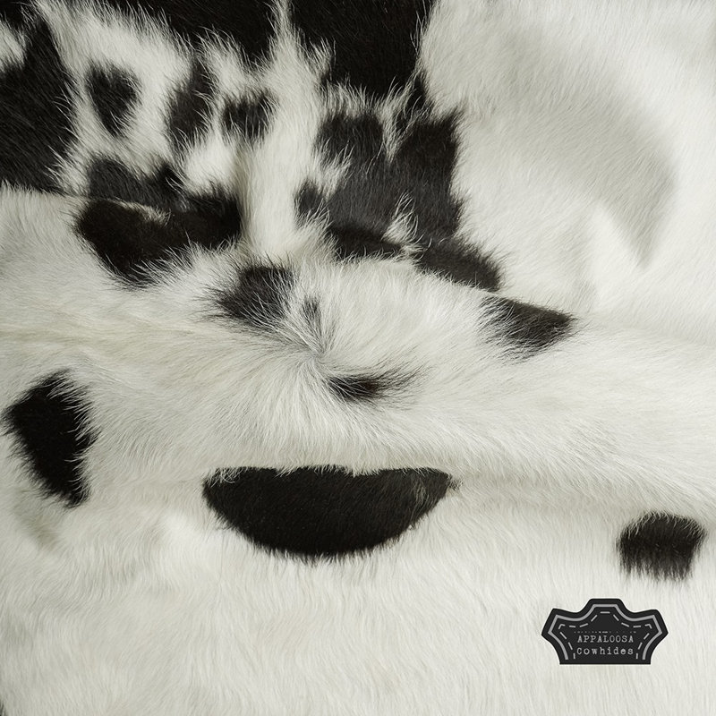 Black and White Genuine Cowhide Rug 5' x 7'