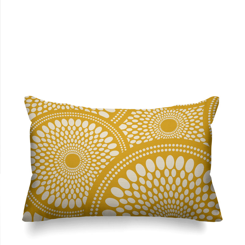 Housse et insert de coussin rectangulaire d'extérieur Penn, Jaune