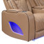 Masseur inclinable électrique 2PC Featherstone avec haut-parleur à DEL et Bluetooth Caramel-826897239-826897237