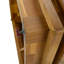 Très grande chaise longue d'extérieur en bois d'acacia avec coussins Zyla
