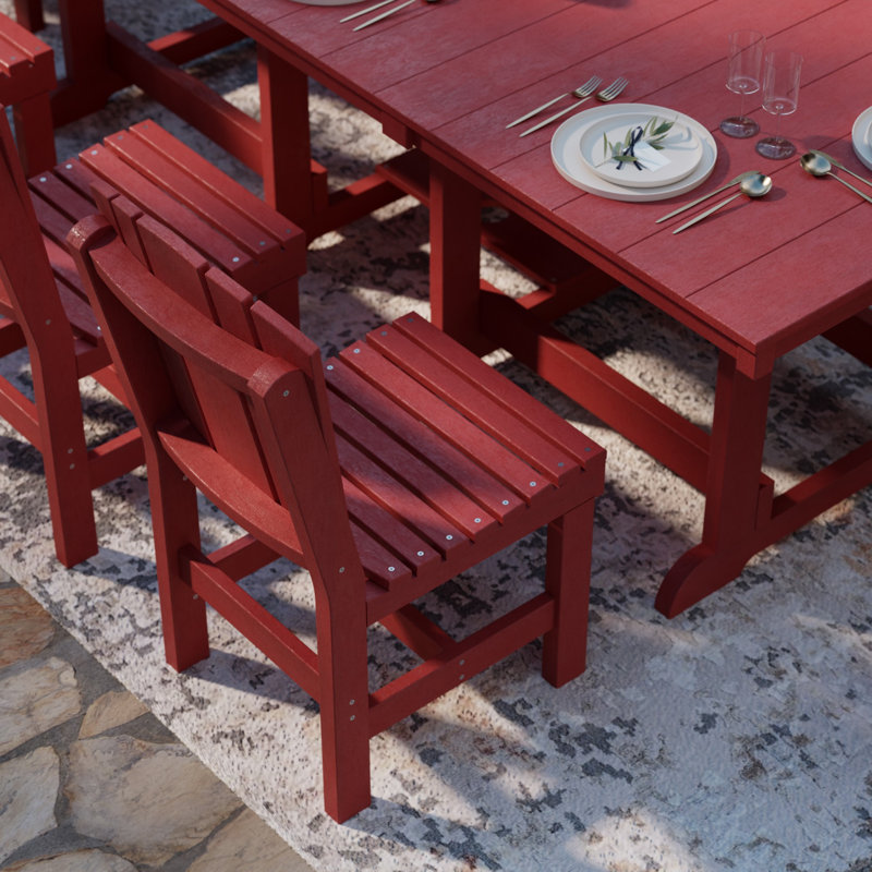 Heritage Dining Set, Cardinal Red, 9-Piece