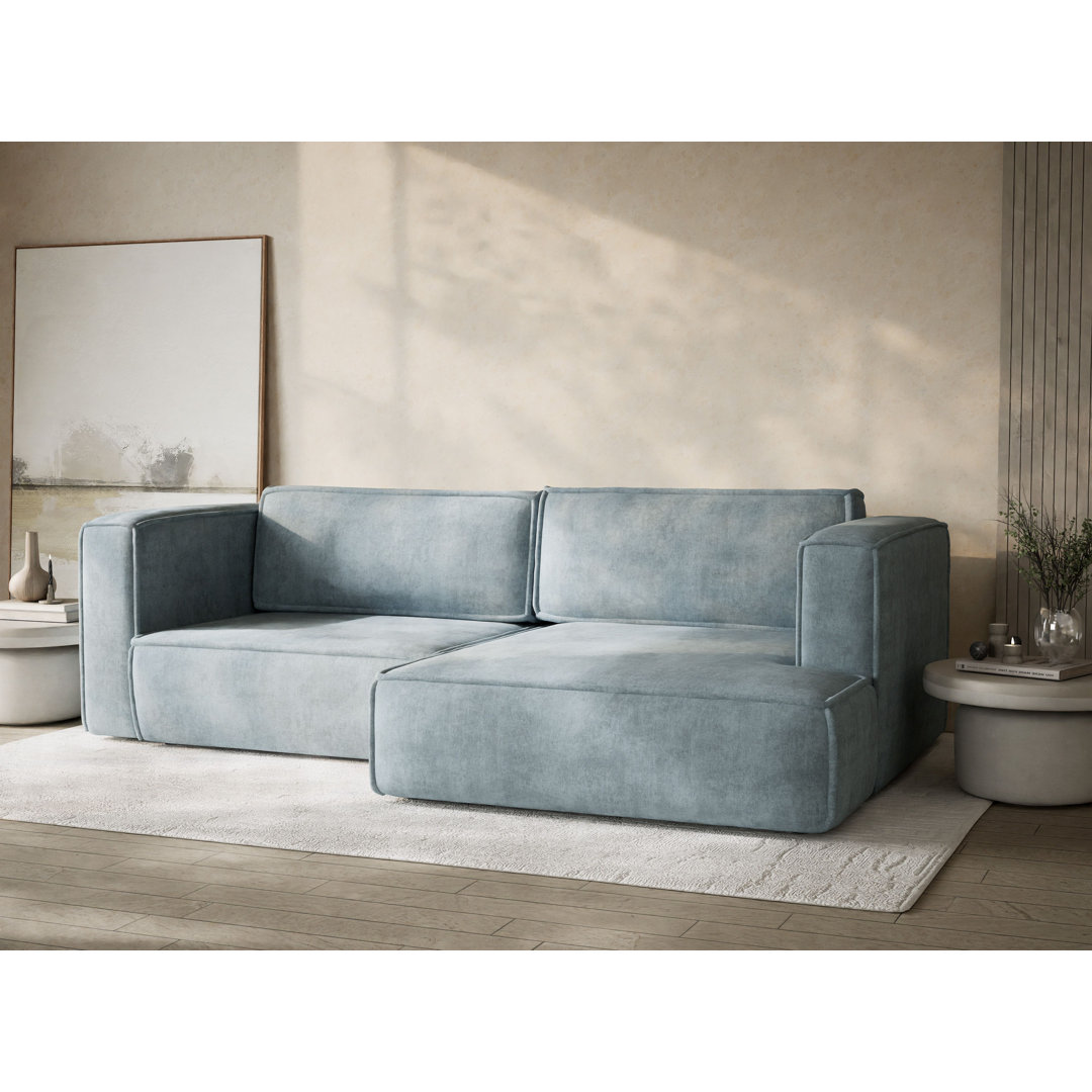 Four-Seater Corner Sofa With Bed Function