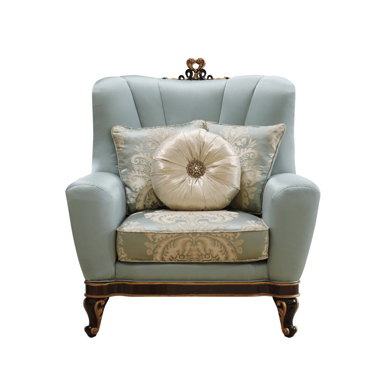 Abbacchio 5-piece Sofa Set, Blue and White