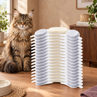 Ensemble de filtres de rechange pour fontaines à eau pour chiens compatibles en acier inoxydable de 7 L/236 oz/1,8 gal, fourni avec 16 filtres et 16 éponges.