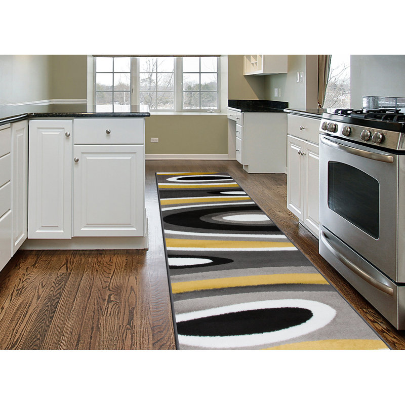 Wrought Studio™ Archbold Abstract Yellow Area Rug & Reviews | Wayfair