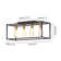Maleika 4-Light Flush Mount Rectangular Ceiling Light