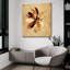  «Ochre fleur» par Svetlana Aleynikova, art mural en verre acrylique, 36 po x 36 po-33595478