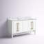 Mason 60" Double Bathroom Vanity with Carrara Marble Top-1354445737-1354445739-1354445743