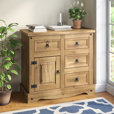 Castillon 4 Drawer 91.44Cm W Solid Wood Combi Chest